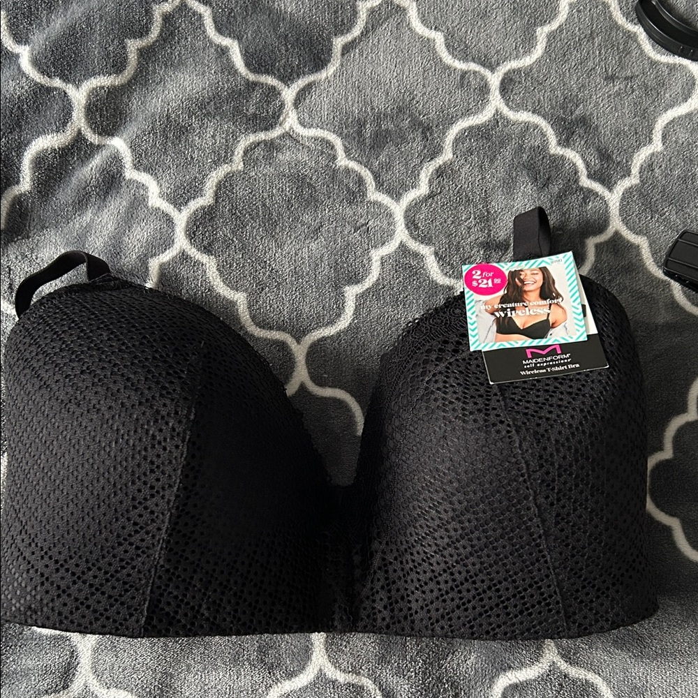Maidenform Black Textured Women's Bra